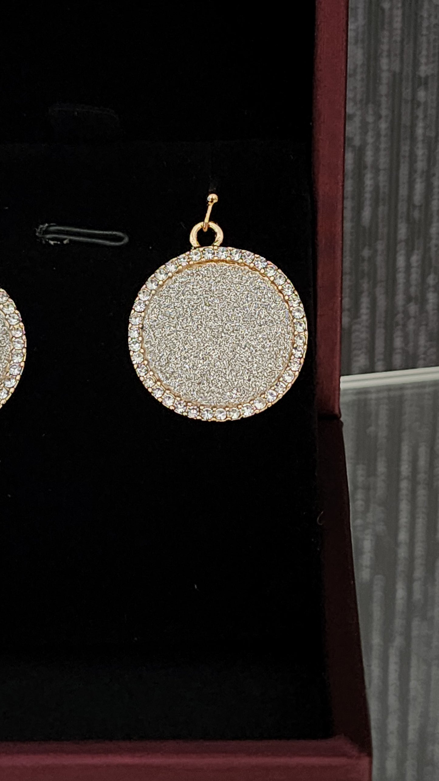 Glitter Circle Earrings