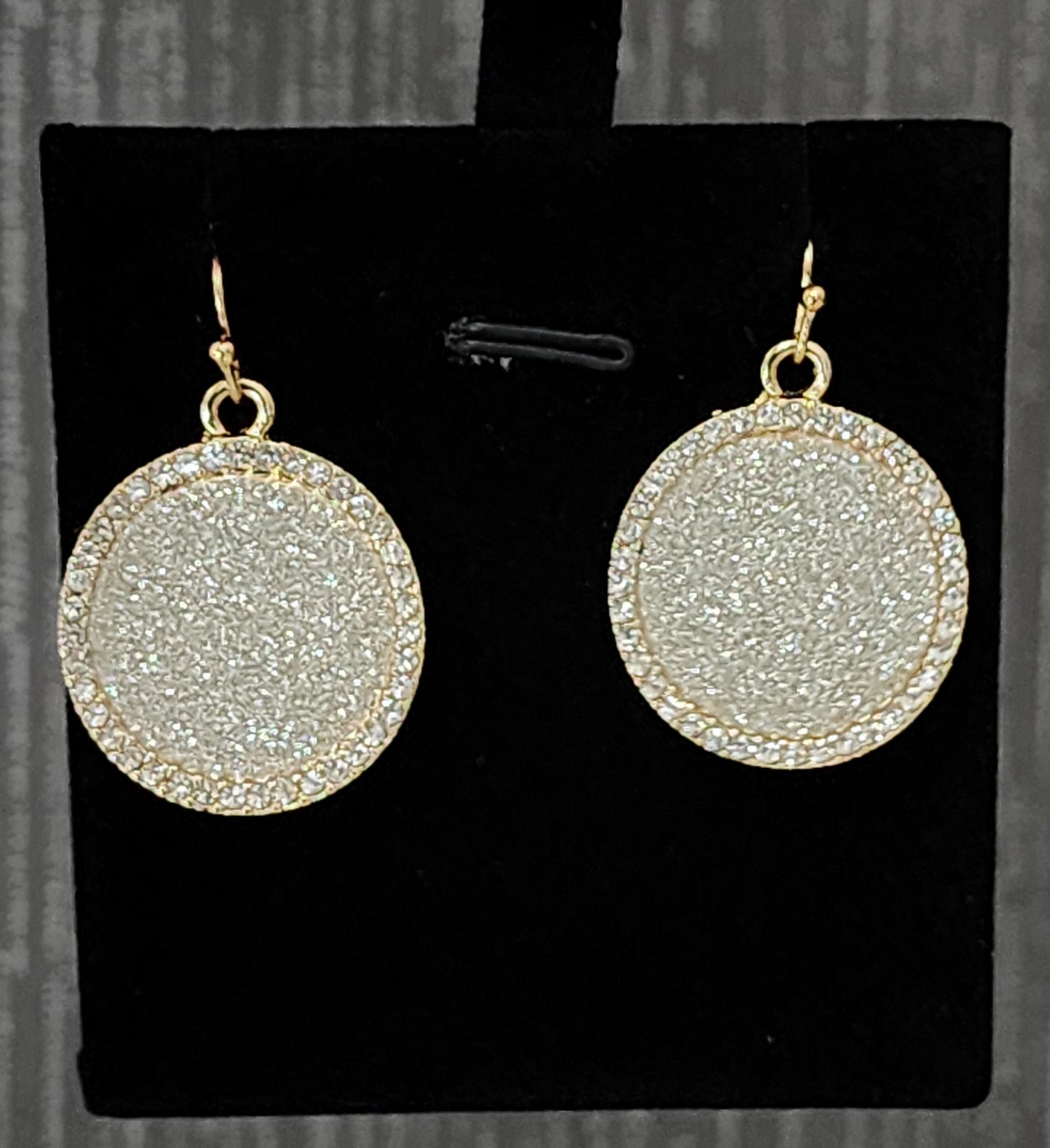 Glitter Circle Earrings