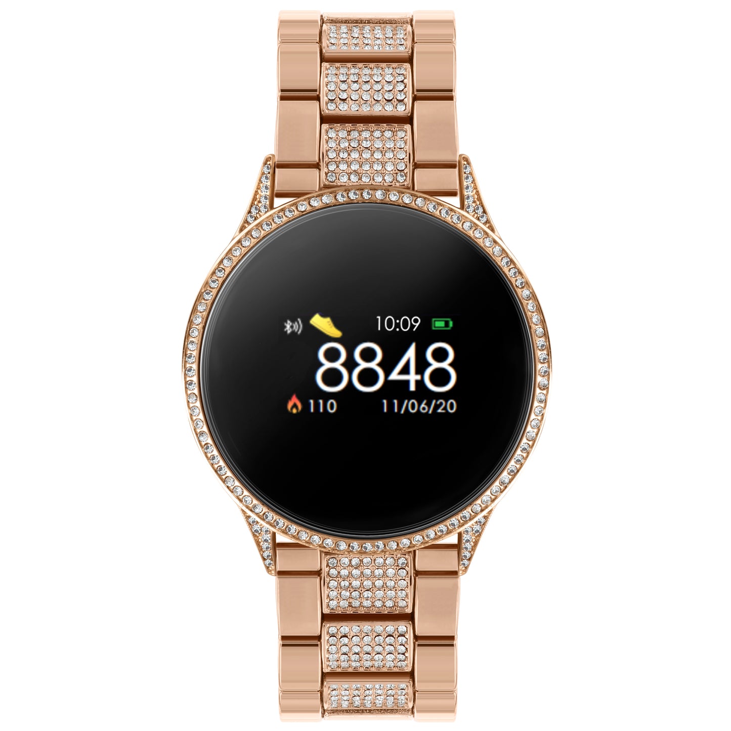 Reflex Active Series 4 Rose Gold / Silver Link Crystal Smart Watch