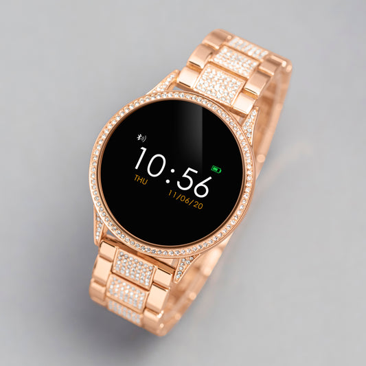 Reflex Active Series 4 Rose Gold / Silver Link Crystal Smart Watch